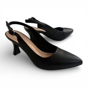 CLARKS Kataleyna Step Pointed Toe Leather Slingback Pumps, NEW! Size 9M